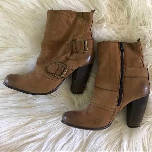 Boutique 9 Shoes - Boutique 9 Cognac Leather Booties 8.5